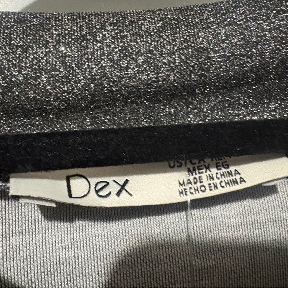 Dex Silver Shimmer Mockneck Shirt Size XL - Picture 3 of 6